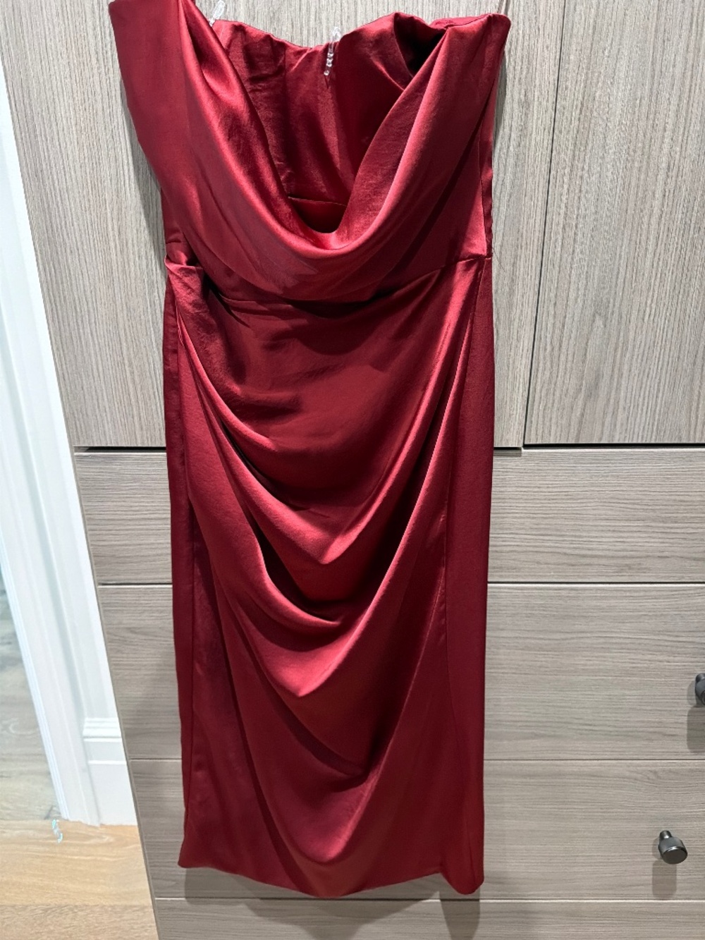 Satin Strapless House of CB Dress